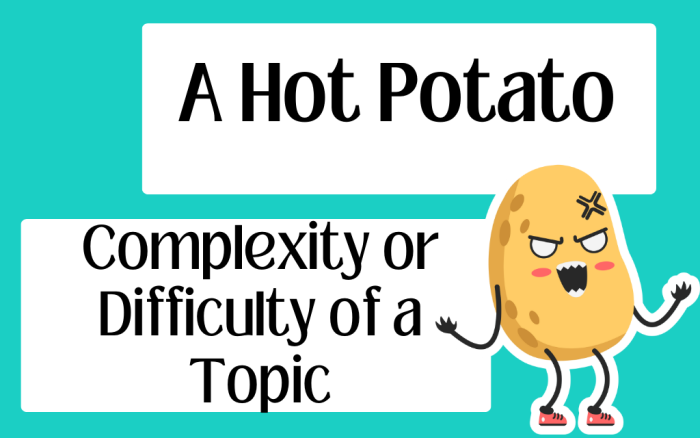 اصطلاح انگلیسی a hot potato + تدریس صوتی