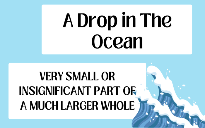 اصطلاح انگلیسی A drop in the ocean + تدریس صوتی