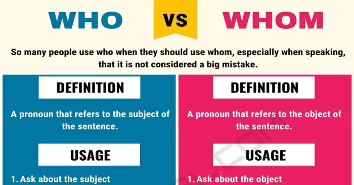 تفاوت who با whom در زبان انگلیسی چیست؟